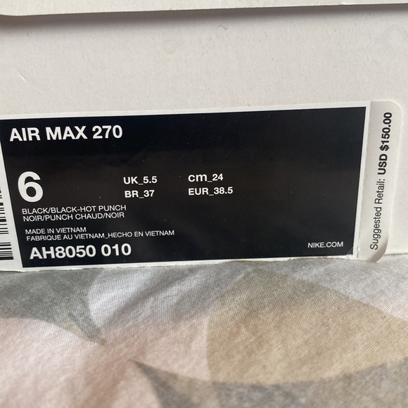 Air Max 270 boys 6/wmn 7.5 like new - Picture 8 of 10